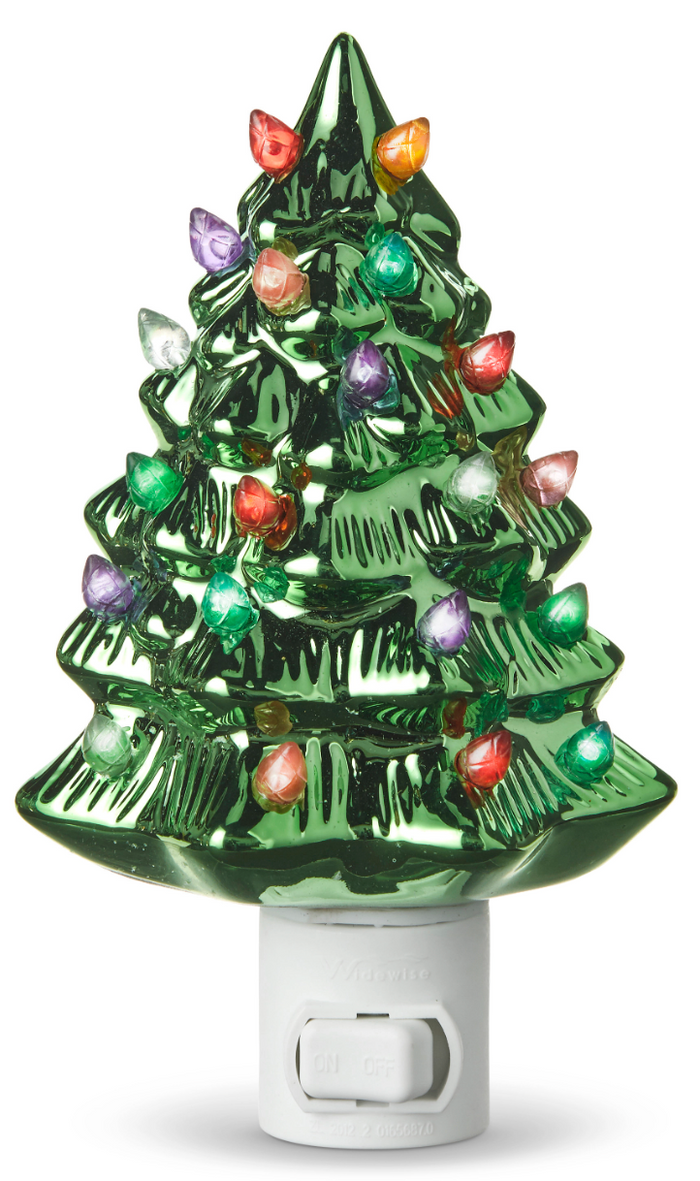 Vintage Metallic Tree Night Light