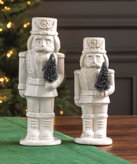 White Ceramic Nutcrackers