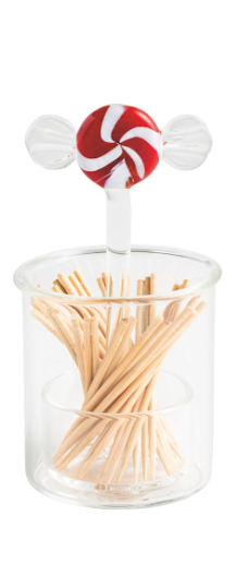 Christmas Glass Toothpick Caddy Sets