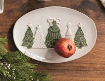 White Christmas Tree Platter