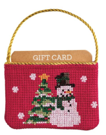 Christmas Needlepoint Gift Card Pouches