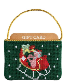 Christmas Needlepoint Gift Card Pouches