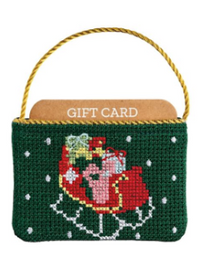 Christmas Needlepoint Gift Card Pouches