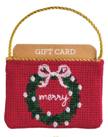 Christmas Needlepoint Gift Card Pouches