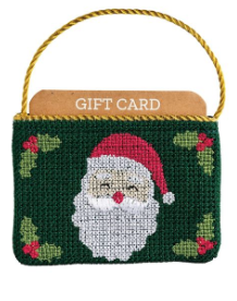 Christmas Needlepoint Gift Card Pouches