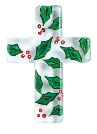Christmas Glass Cross