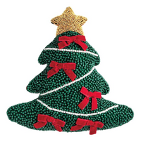 Christmas Beaded Pillow