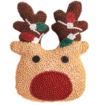 Christmas Beaded Pillow