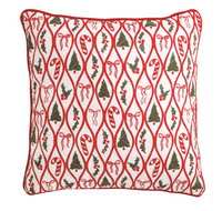 Lattice Block Print Quilted Pillow