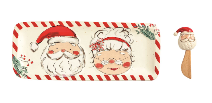 Mr & Mrs Claus Tray Set