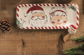 Mr & Mrs Claus Tray Set