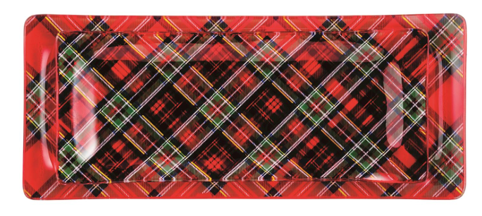 Tartan Glass Tray Set