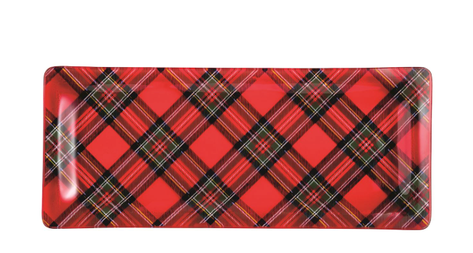 Tartan Glass Tray Set