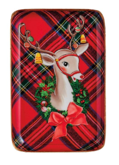 Tartan Christmas Tidbit Trays