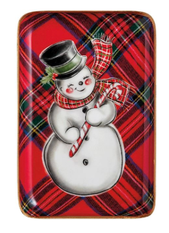 Tartan Christmas Tidbit Trays