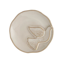 White Christmas Tidbit Plates