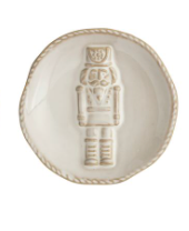 White Christmas Tidbit Plates