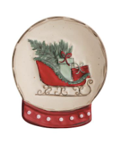 Snow Globe Tidbit Trays