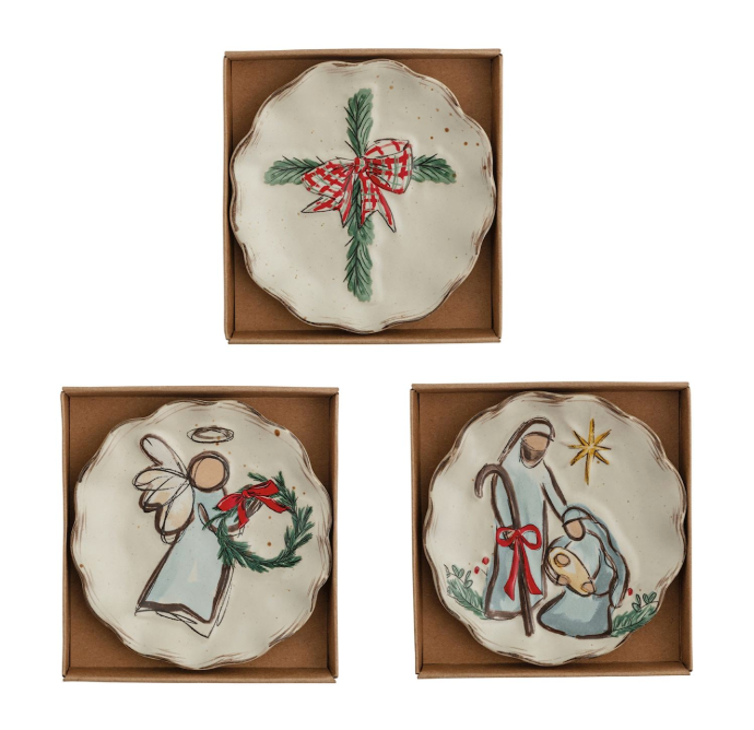 Nativity Tidbit Plates