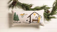 Manger Embroidered Pillow