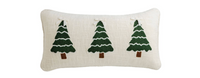 Crewel Christmas Embroidered Pillows