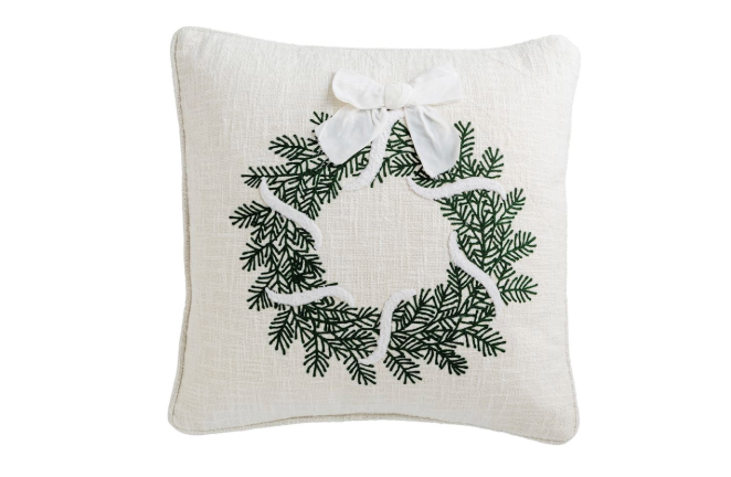 Crewel Christmas Embroidered Pillows