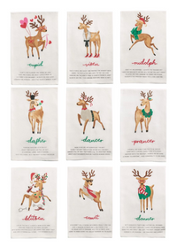 Reindeer Poem Tea Towels