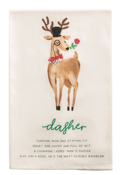 Reindeer Poem Tea Towels