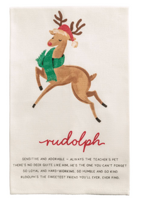 Reindeer Poem Tea Towels
