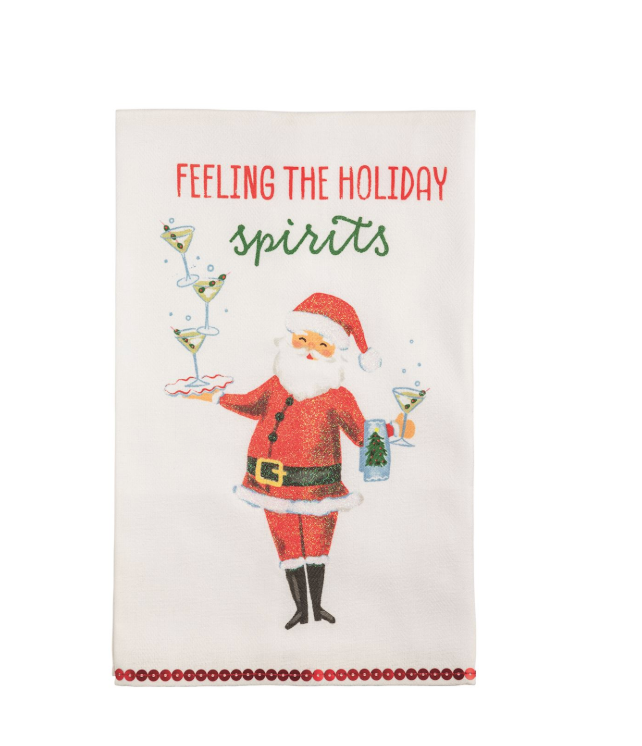 Glitter Holiday Bar Towels