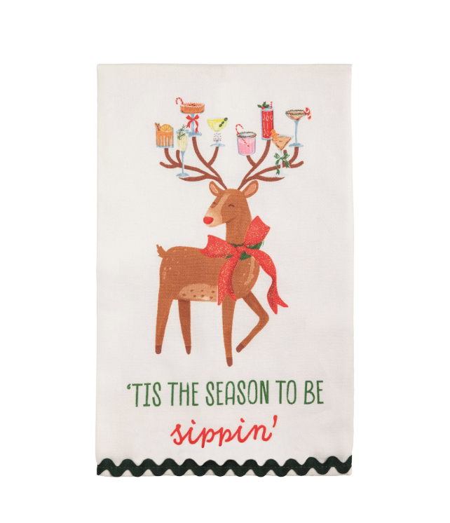 Glitter Holiday Bar Towels