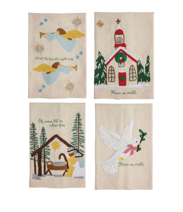 Nativity Embroidered Towel