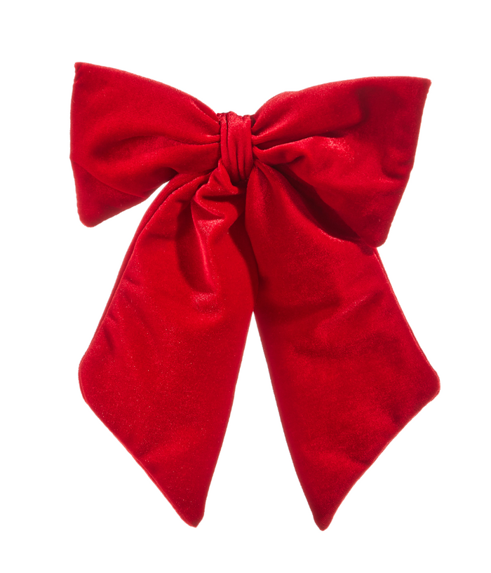 Clip On Velvet Bow