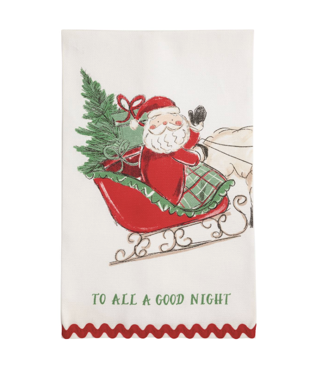 Christmas Ric-Rac Tea Towel