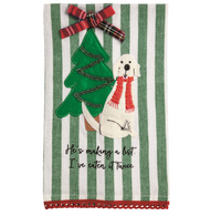Dog Christmas Appliqué Towels