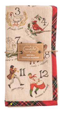 12 Days Of Christmas Dinner Napkin Set