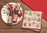 12 Days Of Christmas Dinner Napkin Set