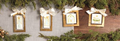 Gold Painted Acrylic Ornaments
