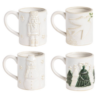 White Christmas Mugs