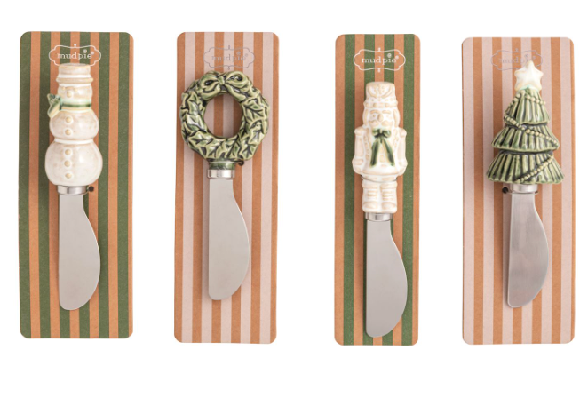 White Christmas Figural Spreaders