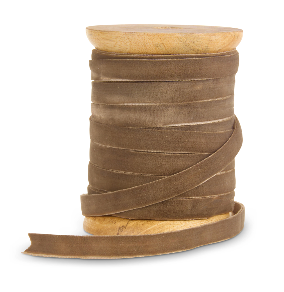 Taupe Velvet Ribbon