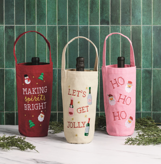 Holiday Wine Bags