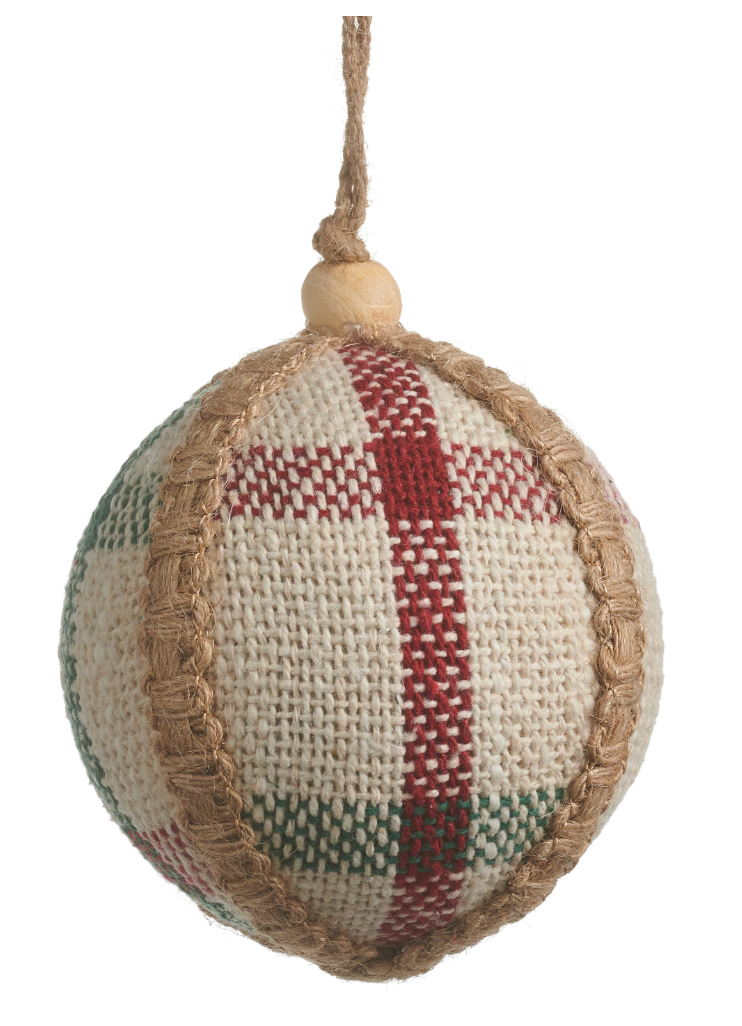 Plaid Ball Ornament