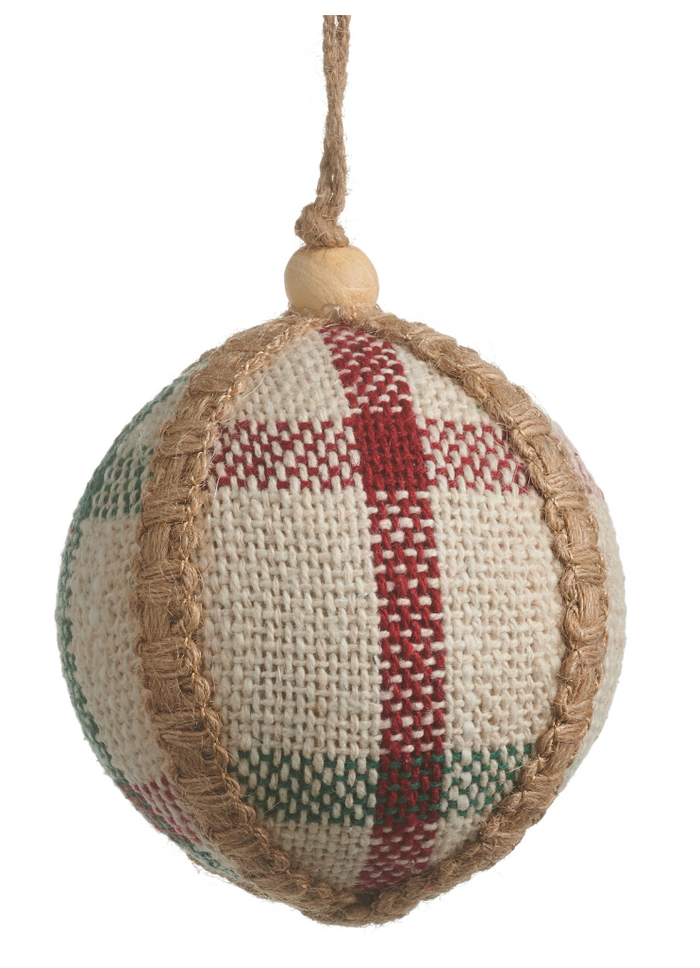 Plaid Ball Ornament