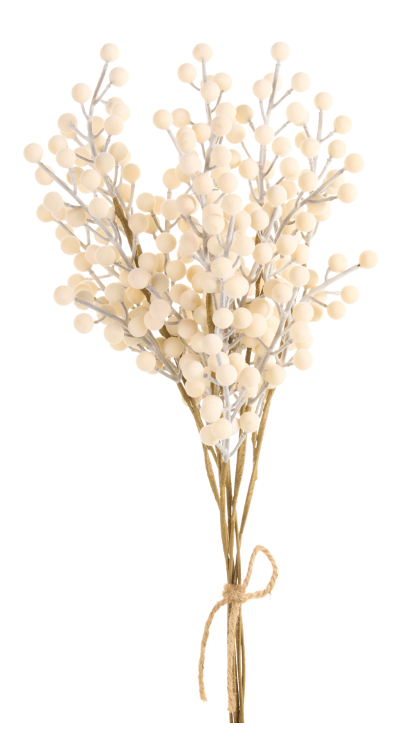 Flocked Ivory Berry Bundle