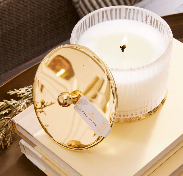 Frasier Fir Gilded Frosted Candle