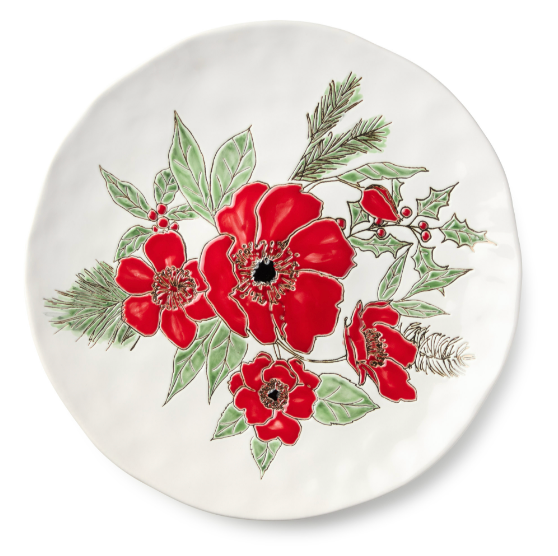 Festive Blooms Round Platter