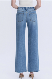 High Rise Full Length Wide Jean
