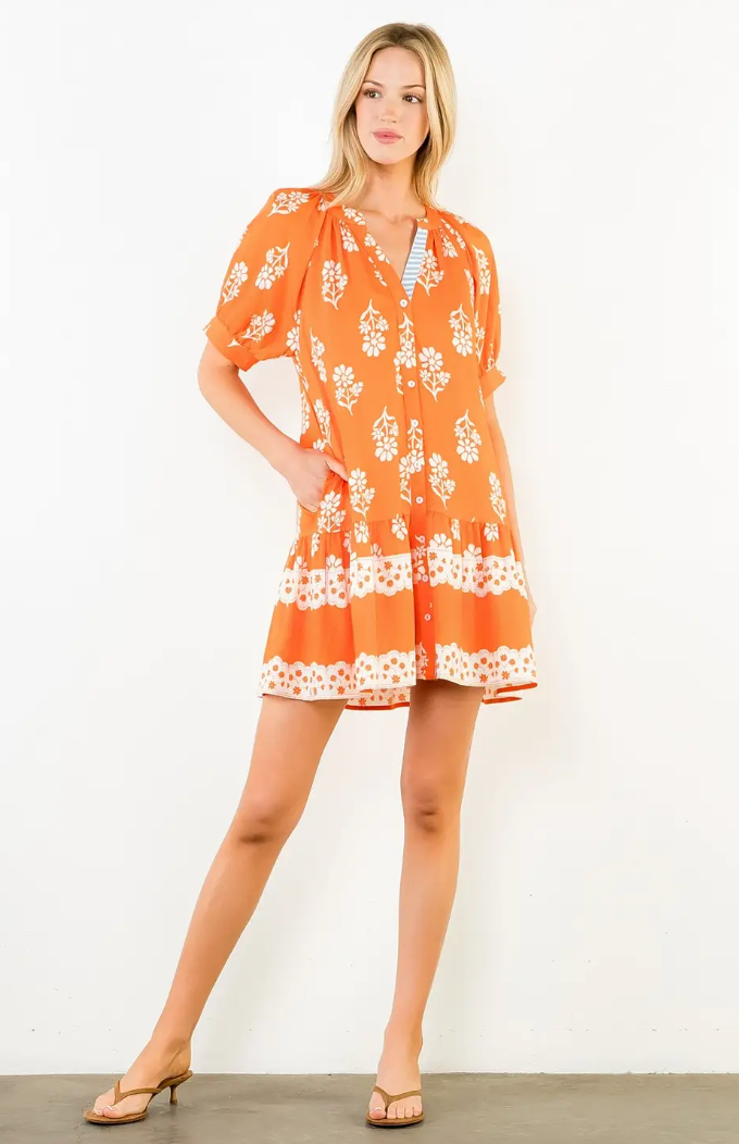 Short Sleeve Button Up Dress