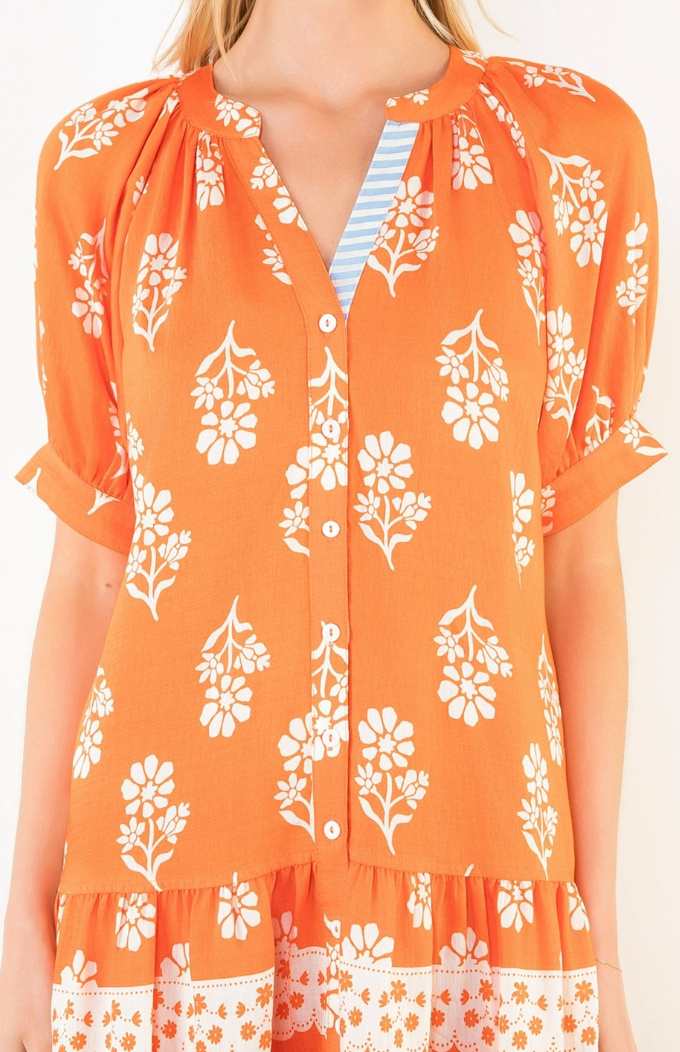 Short Sleeve Button Up Dress